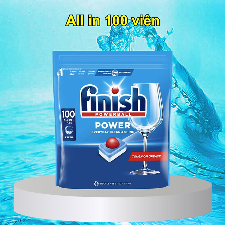 Viên rửa bát Finish All in one 120 viên 6 chức năng