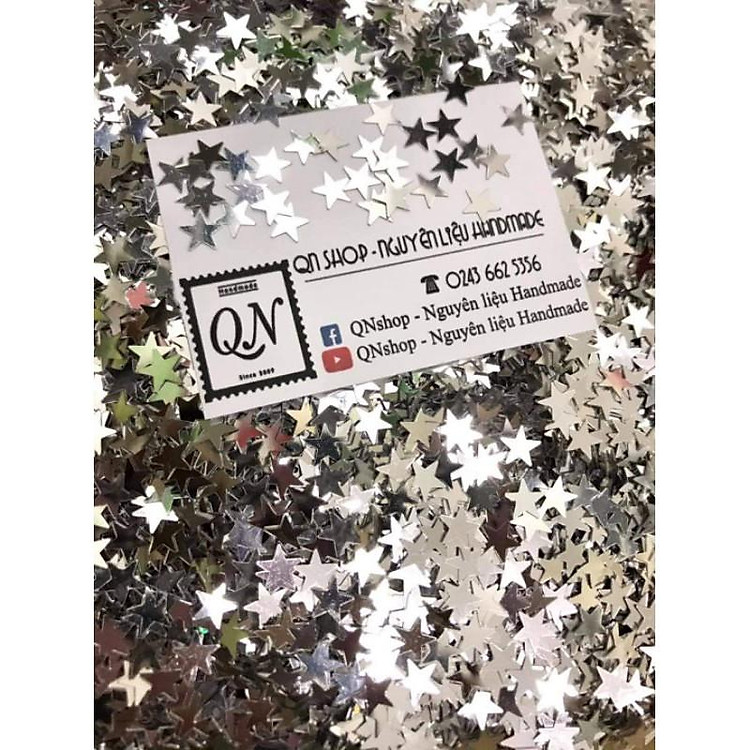 Kim tuyến hình sao tim trang trí khung ảnh, kim sa hình sao tim trang trí