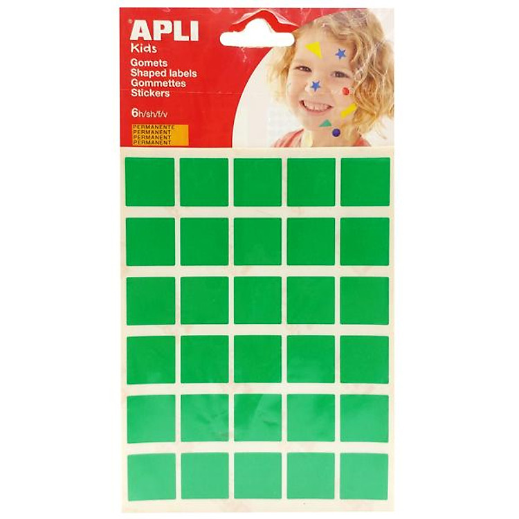 APLI Sticker Vuông Xanh Lá 20×20 (13238)