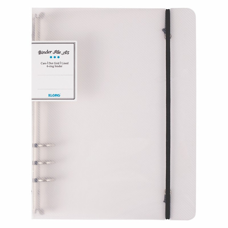Sổ Binder File Caro nhựa kẹp còng 100 tờ A5 Klong 993 / 994 / ruột sổ 996 - Sổ bìa trong Kong MS994