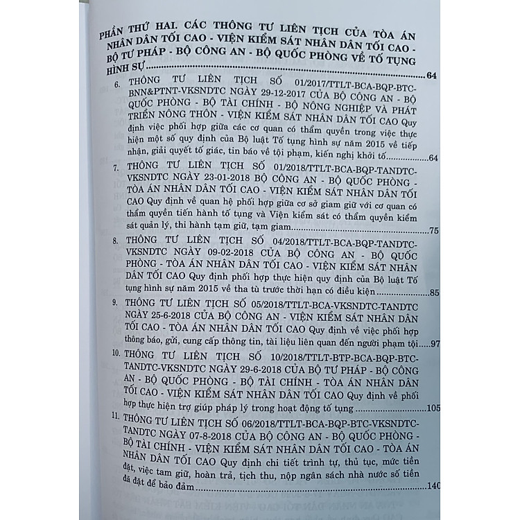 Các thông tư liên tịch của Tòa án nhân dân tối cao - Viện kiểm sát nhân dân tối cao - Bộ tư pháp - Bộ công an - Bộ quốc phòng về hình sự, tố tụng hình sự, dân sự, tố tụng - Ảnh 5
