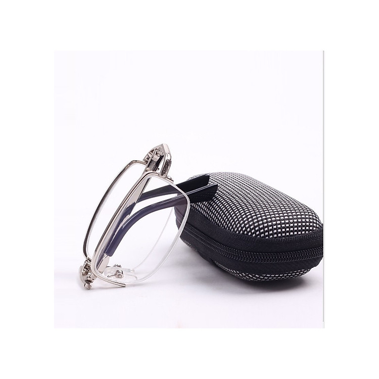 Kính đọc sách gập gọn hợp kim titanium Nhat ban Nửa viền nam tính cao cấp PKTM-KVG10