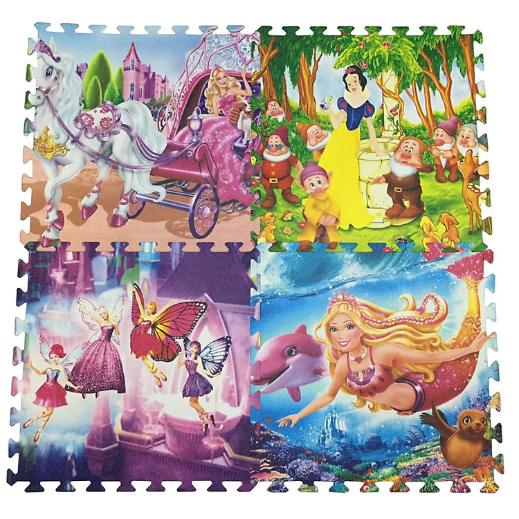 Mua Bộ 4 tấm thảm xốp công chúa Chính hãng Ưu đãi - Hình ảnh 2