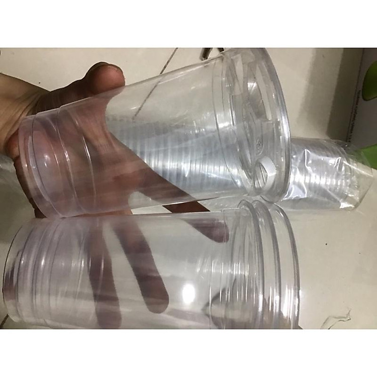 Cốc nhựa dùng 1 lần 500ml kèm nắp
