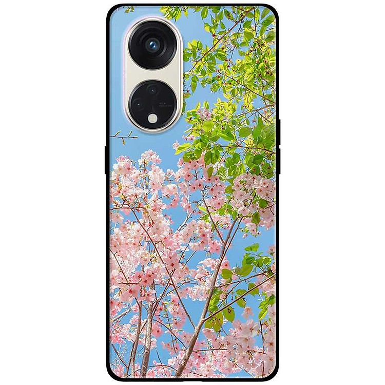 Ốp lưng cho Oppo Reno 2Z - 2F - 6Z - 7Z 5G - 8Z 5G - 8T 4G - 8T 5G - A96 5G - Đào Hồng Xanh - Hàng Chính Hãng