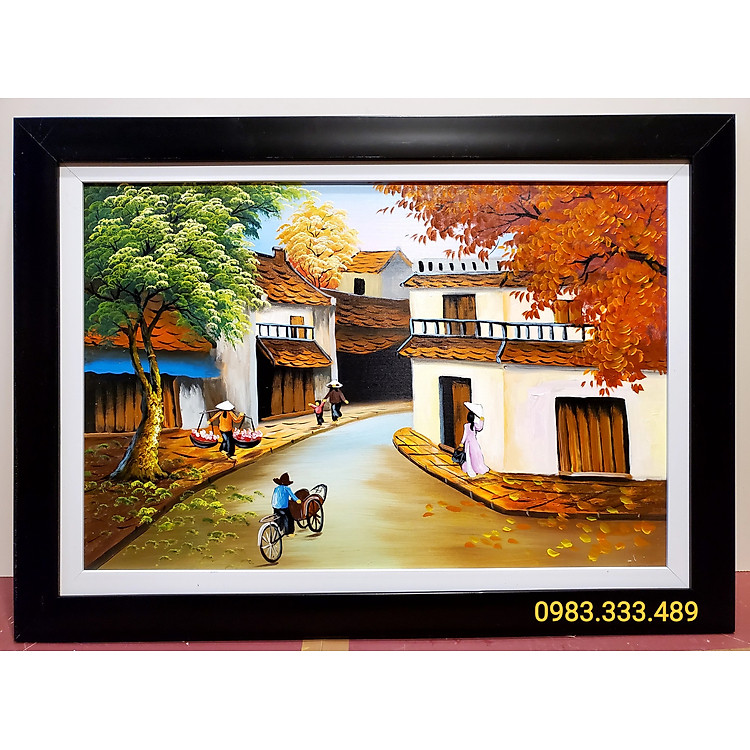 TRANH VẼ SƠN DẦU CẢNH PHỐ CỔ HÀ NỘI