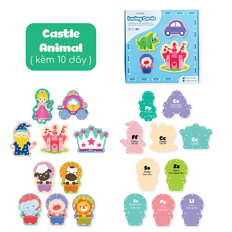 Mua Bộ 10 Thẻ Đồ Chơi Xỏ Dây Khủng Long Chính hãng Ưu đãi