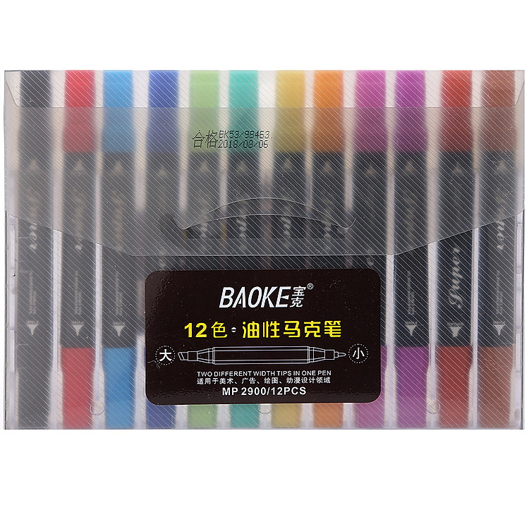 Viết Lông Marker Baoke 2900 (12 màu)