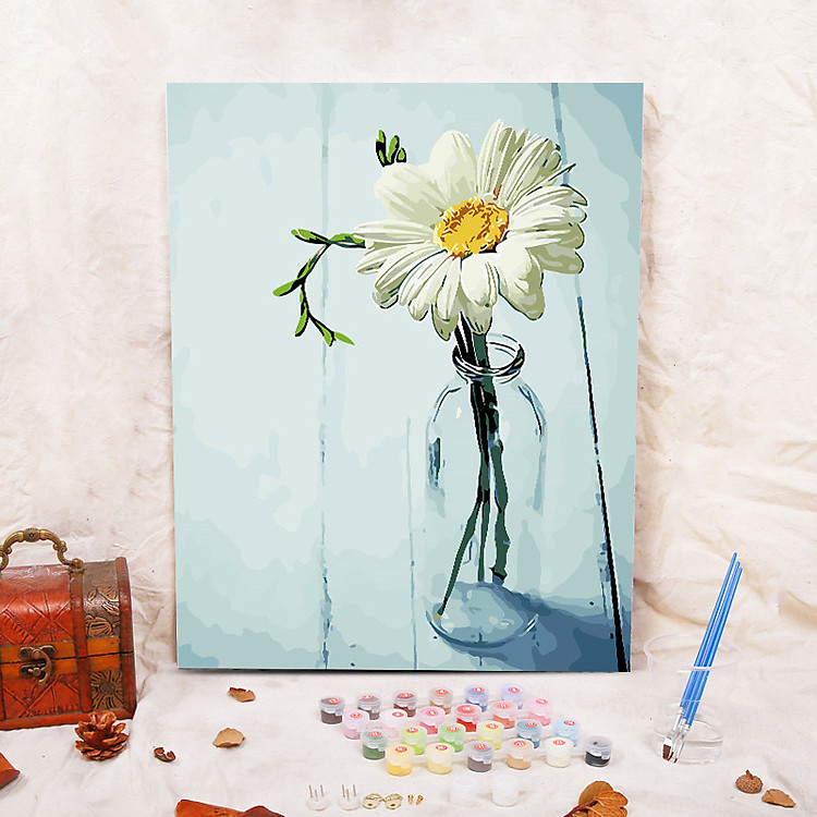Tranh sơn dầu số hóa hoa cúc 75