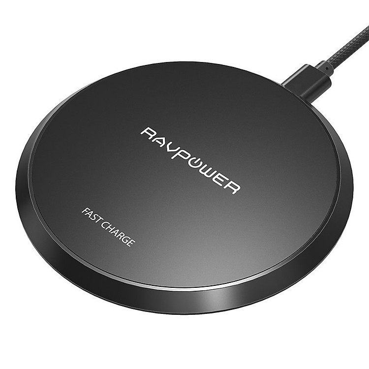 Đế Sạc Không Dây Ravpower Hỗ Trợ Sạc Nhanh 10W Chuẩn Qi PC063 - Hàng Chính Hãng