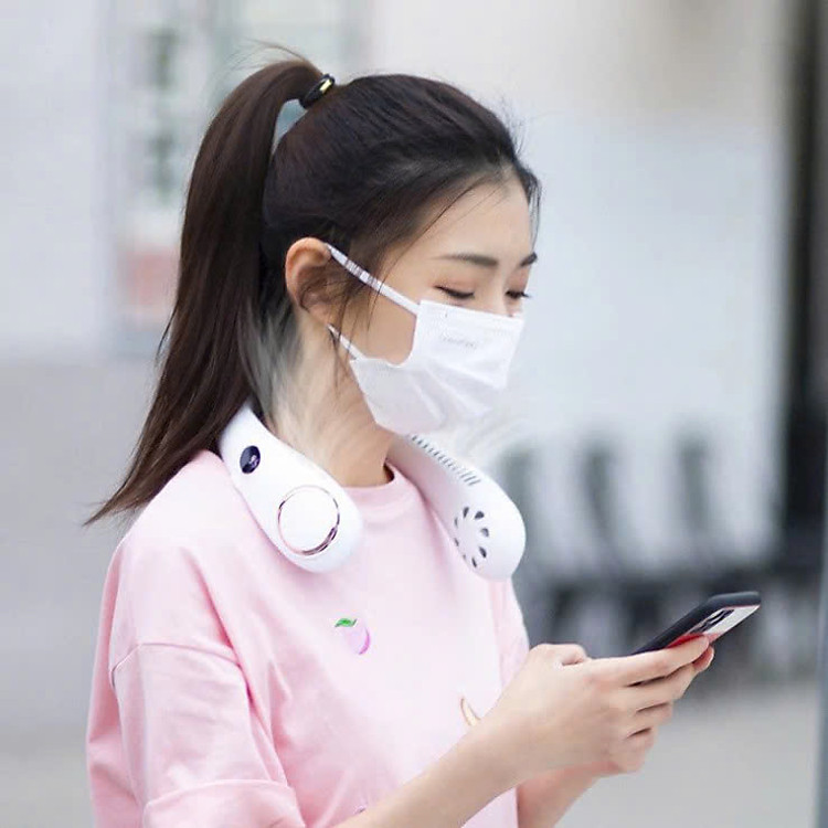 Quạt Đeo Cổ Không Cánh LED (3 Cấp Độ Gió) - Ảnh 7