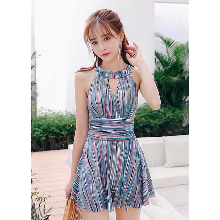 Đồ Bơi Một Mảnh Họa Tiết Cầu Vồng MAY_MFAT133