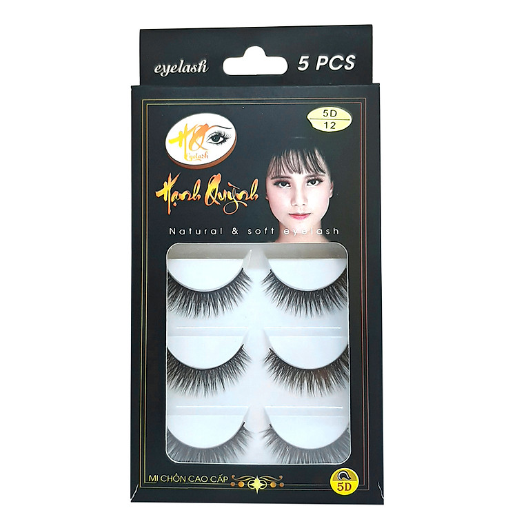 5 cặp lông mi giả dày và cong Natural & Soft Eyelash (số 12)