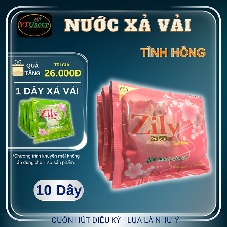 Nước Xả Vải Zily 22ml ( Combo 10 Dây ) - Tặng 1 Dây xả vải Zily 10 gói