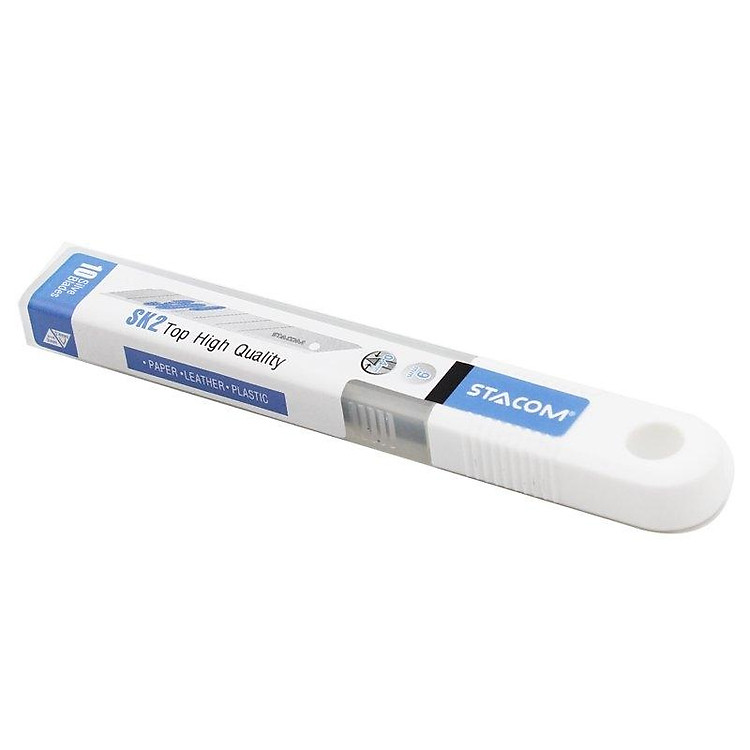 Hộp Lưỡi Dao Rọc Giấy Stacom 30 Độ 9mm (10 chiếc) - Ảnh 2