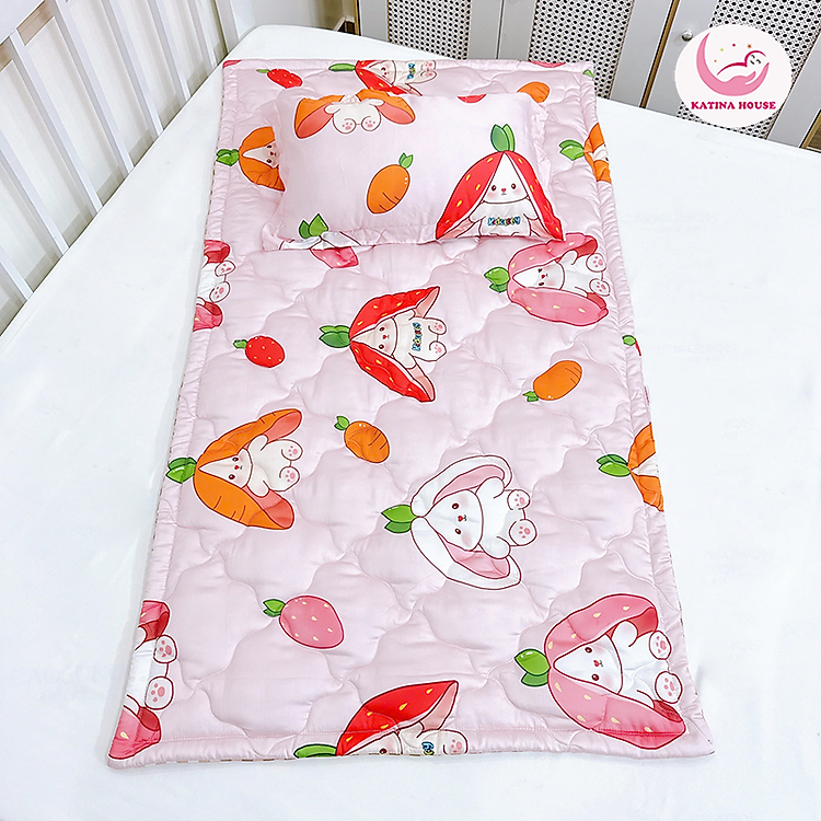 Bộ nệm gối cho bé đi học tiểu học trung học Katina House, vải tencel 60s mát mịn, mềm mại, ngủ ngon giấc