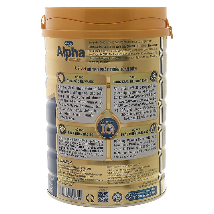 Mua Sữa Bột Vinamilk Dielac Alpha Gold IQ 850g Ưu đãi - Hình ảnh 2