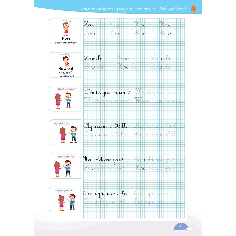 Luyện Viết Chữ Đẹp Từ Vựng Tiếng Anh - Theo Chương Trình Sách Giáo Khoa 3 - Ảnh 2