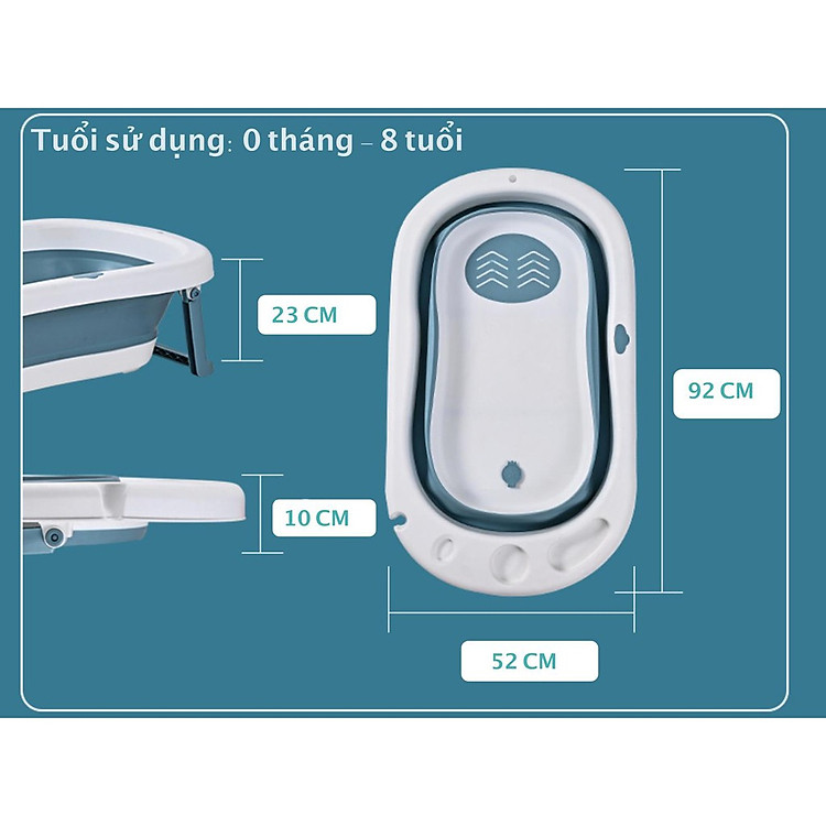 Mua Chậu tắm gấp gọn 9BABY cho bé Chính hãng Giá rẻ - Hình ảnh 3
