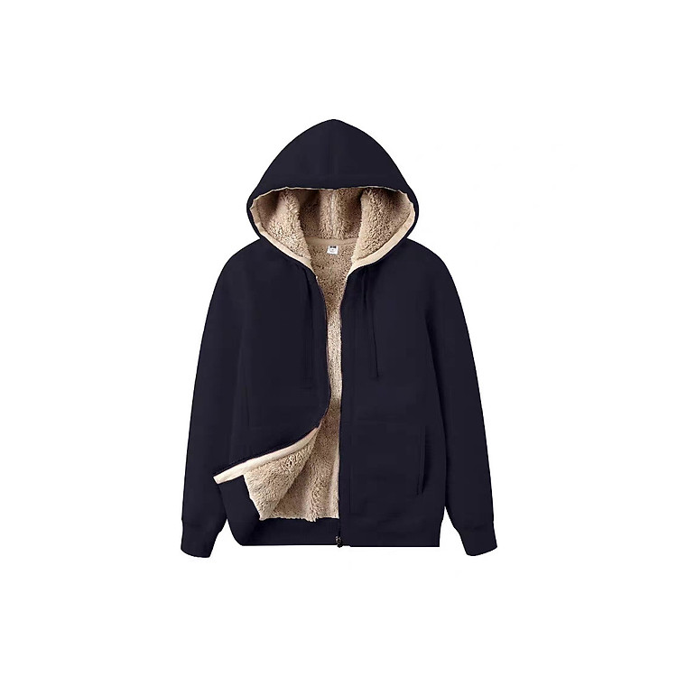 Áo Khoác unisex Lót Lông Cừu Siêu Ấm