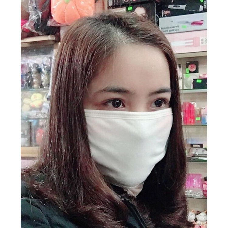 KHẨU TRANG TRẮNG 2 LỚP DÀY COMBO 10 CÁI