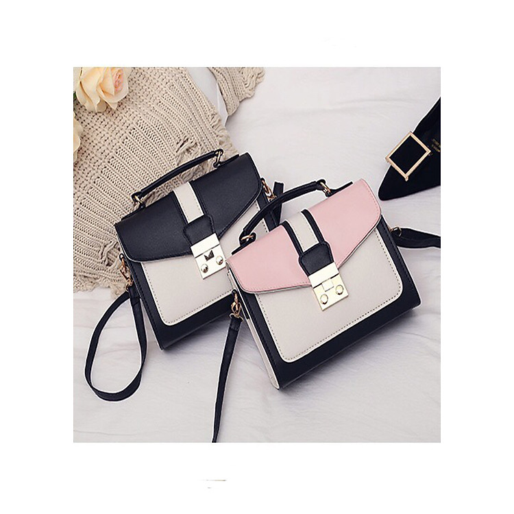 Túi Đeo Chéo Vuông Pha Màu Cao Cấp