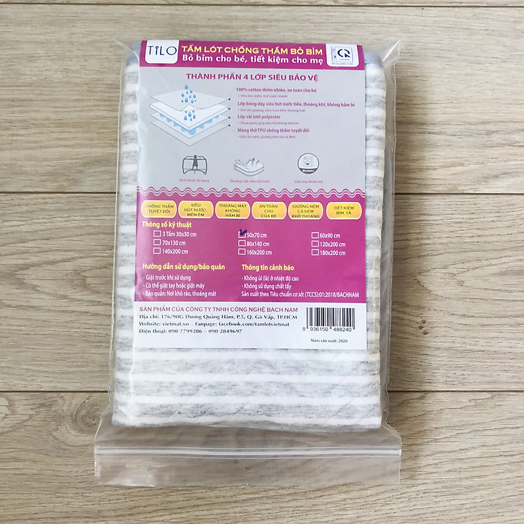 Mua Tấm lót chống thấm 50x70cm VIETMAT Chính hãng Tiết kiệm - Hình ảnh 2
