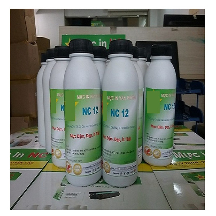 5 chai mực nạp cho Hp Canon in đậm, ít thải. Bơm Canon LBP 3300, 2900, 3000, 3500, HP 12a, 49a, 53a, 16a, 29x (Là bình, hủ mực đổ hộp mực máy in 140gr)