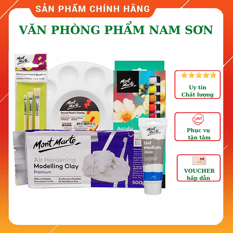Đất sét tự khô Mont Marte (500g – Nâu)