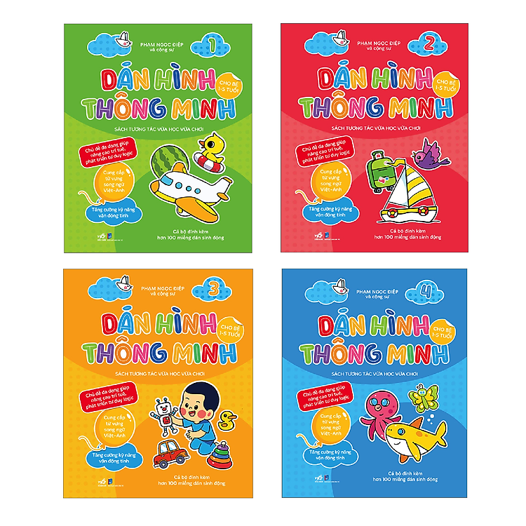 Dán Hình Thông Minh – Sách Tương Tác Vừa Học Vừa Chơi Dành Cho Bé 1-5 Tuổi