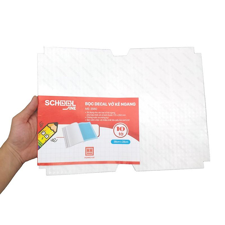 Bọc Vở Decal Kẻ Ngang Hồng Hà 3560 (10 tờ) - Ảnh 7