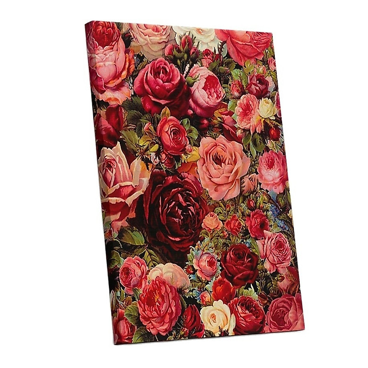 Tranh sơn dầu số hoá tự vẽ - Hoa Hồng - có khung đã căn 40x50 cm