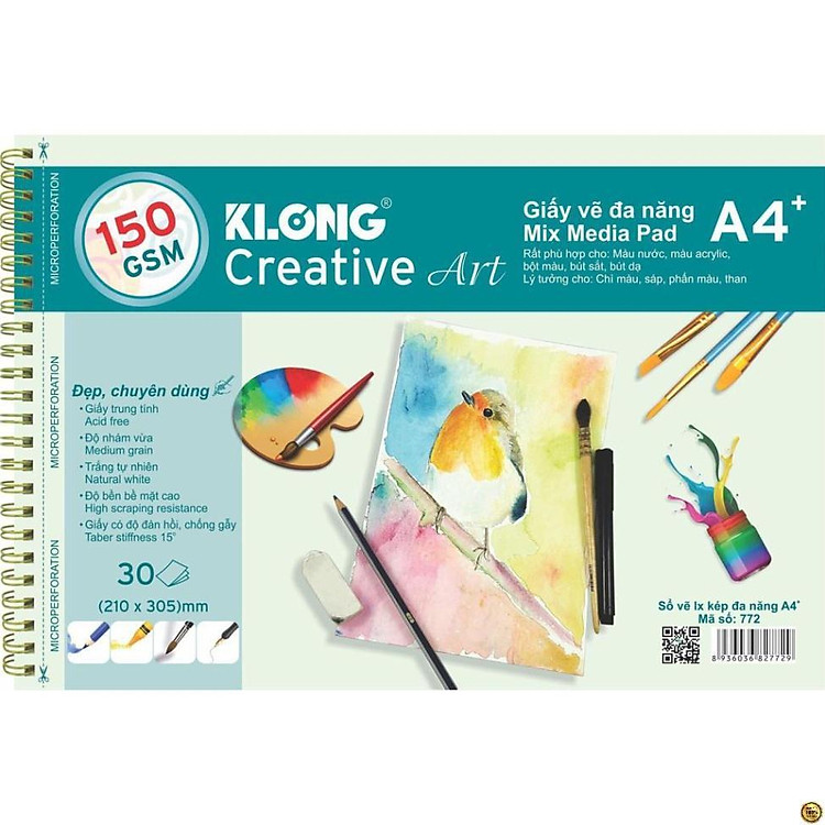 Sổ Vẽ KLONG A4+ (30 tờ) - Ảnh 4