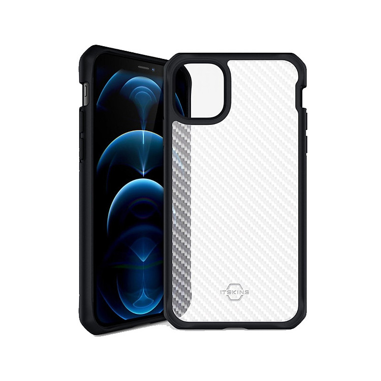 Ốp Lưng Chống Sốc Quân Sự, Kháng Khuẩn iPhone 12/12 Pro/12 Pro Max ITSKINS Hybrid // Tek Antimicrobial - Hàng Chính Hãng