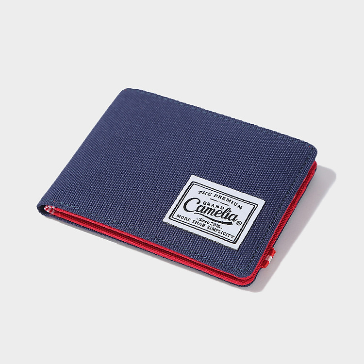 Bóp ví vải canvas mini handmade nam nữ CLASSIC WALLET - Navy/Red