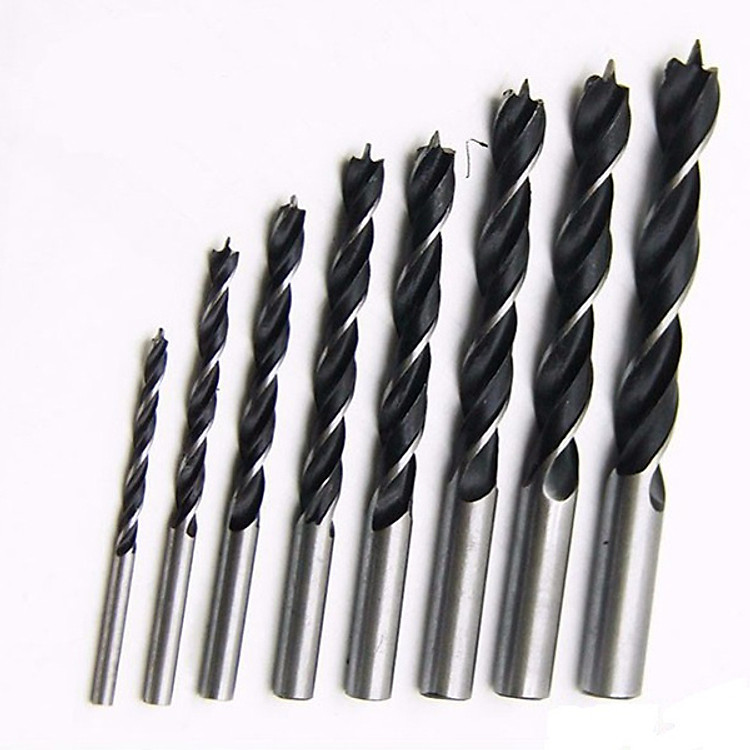 Bộ 8 mũi khoan gỗ độc đáo định tâm 3 ngạnh khoan chính xác