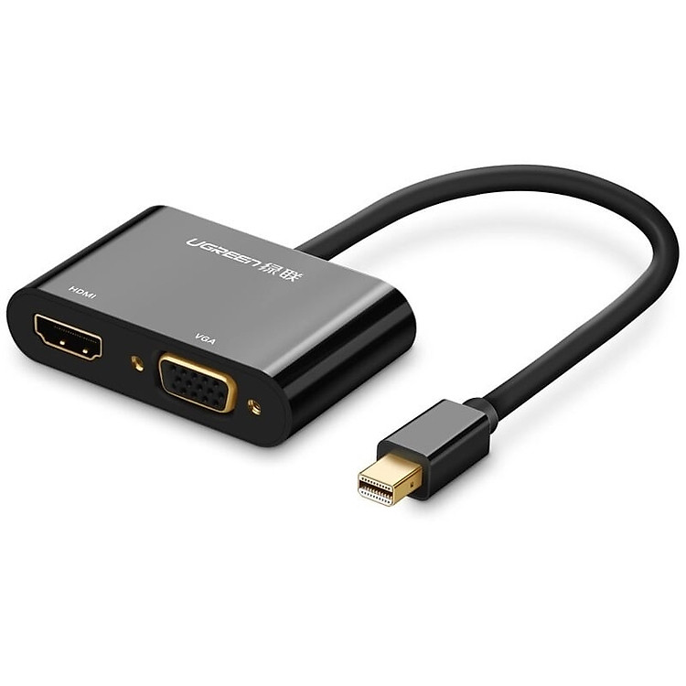 Bổ chuyển đổi Mini DP sang HDMI/VGA màu đen Ugreen 10439MD108 Hàng chính hãng