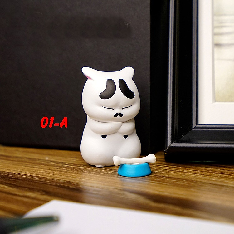 Tượng Mèo Bất Lực Bộ 9 Kèm Phụ Kiện Trang Trí Ô Tô _Hàng chính hãng