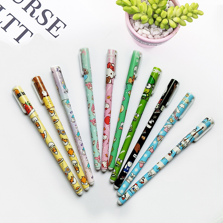 Bút Mực Nước Gel Hoạt Hình (10 chiếc) - Ảnh 3
