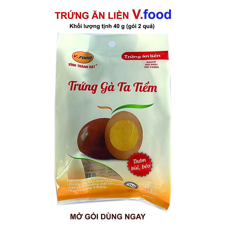 TRỨNG GÀ TIỀM V.food ( GÓI 2 QUẢ)