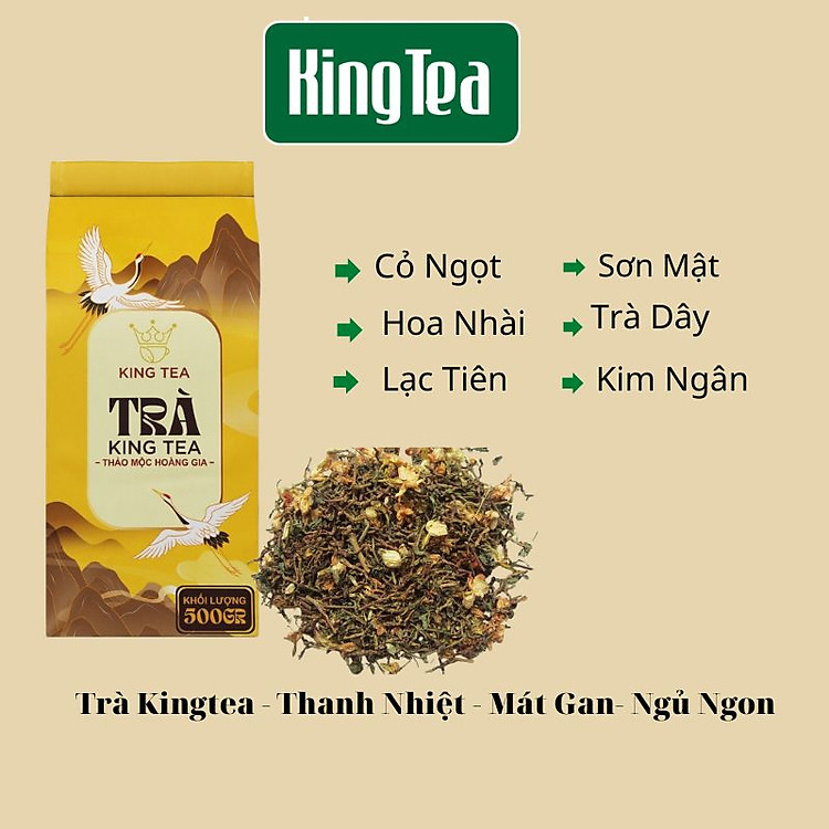 Trà Kingtea 500g - Trà Thảo Mộc Thanh Nhiệt - Mát Gan - Hỗ Trợ Điều Trị Mất Ngủ
