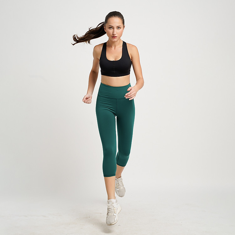 Quần tập Yoga Gym lửng trơn cho nữ Thiết kế cao cấp Hibi Sports mã QD403