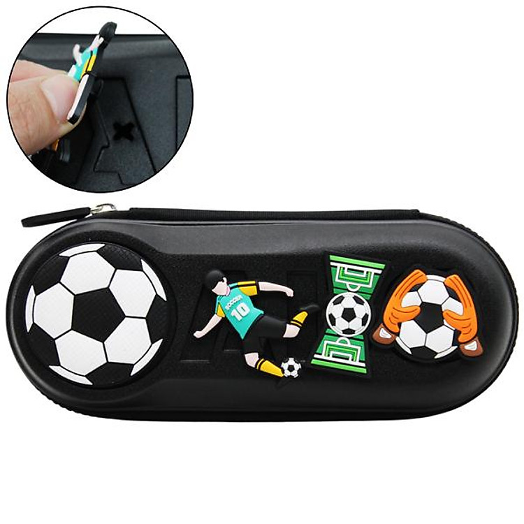 Bóp Viết Nhựa Charm Bóng Đá Shunde 9036 (Màu Đen) - Ảnh 2