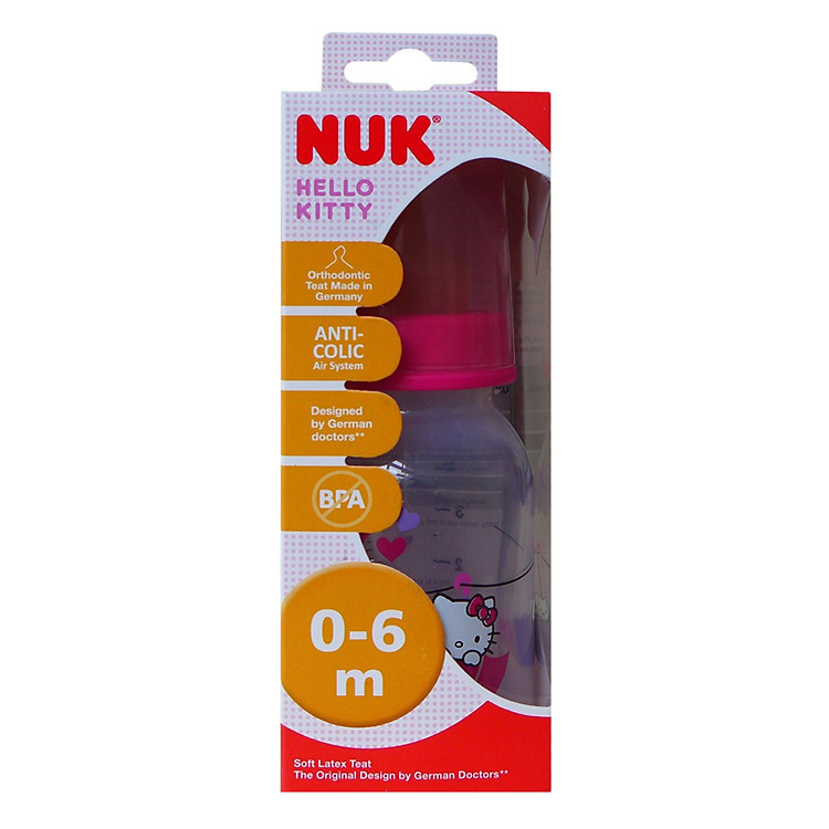Bình Sữa PP Cao Su NUK Hello Kitty 743611 (110ml)