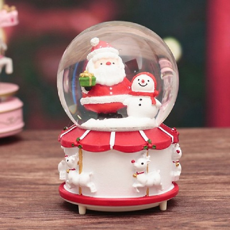 Quả cầu tuyết phát nhạc giáng sinh -13cm