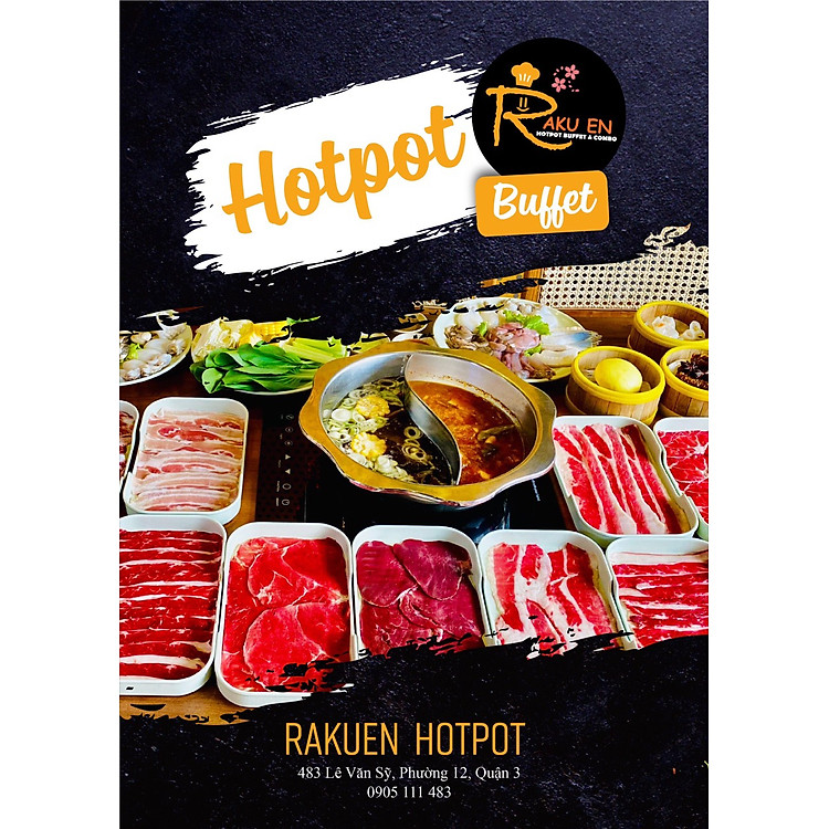 Voucher Buffet Lẩu Rakuen Hotpot Menu 279K