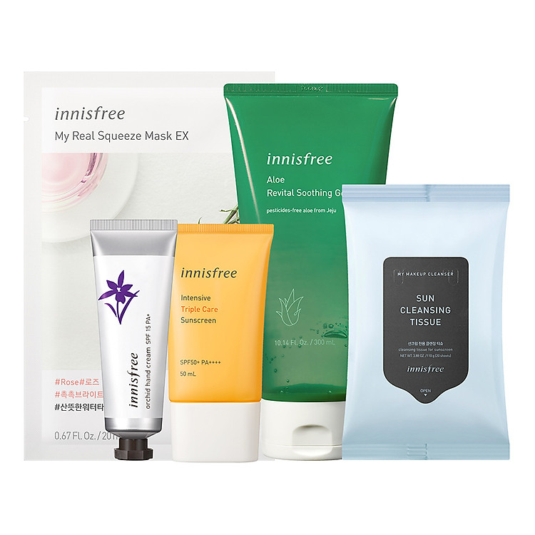 Bộ Sản Phẩm Dưỡng Ẩm Chống Nắng Bảo Vệ Da Innisfree Anti Uv Set - 278002018