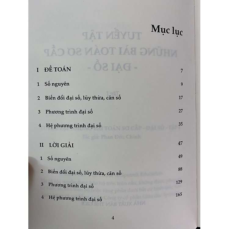 Tuyển Tập Những Bài Toán Sơ Cấp Đại Số (Tập 3) - Ảnh 4