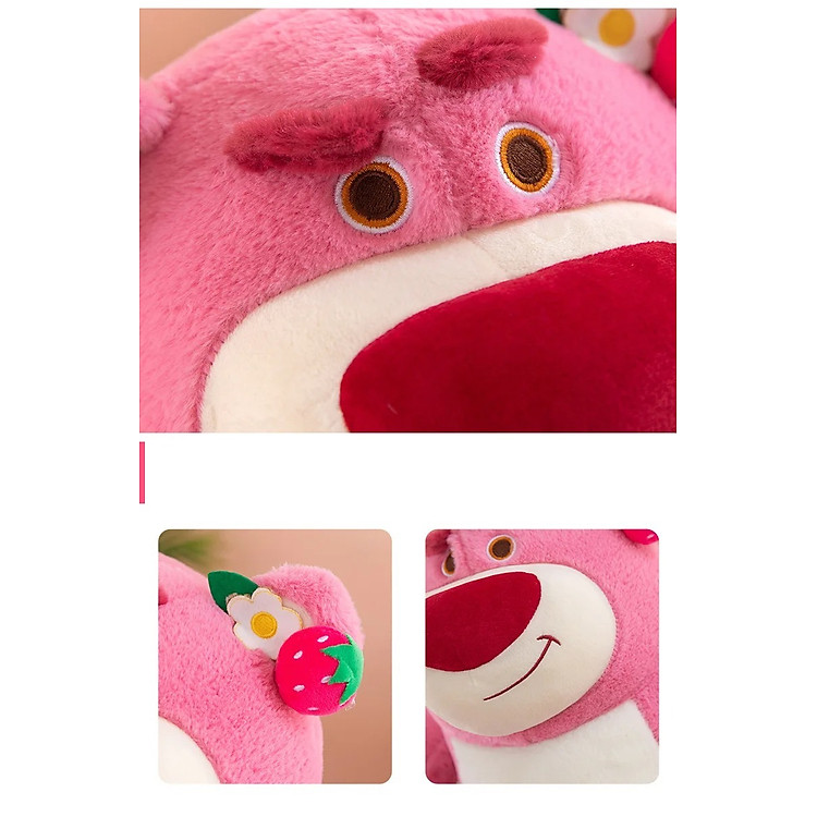 Mua Gấu bông dâu hồng dễ thương 45cm Chính hãng Giá tốt - Hình ảnh 5