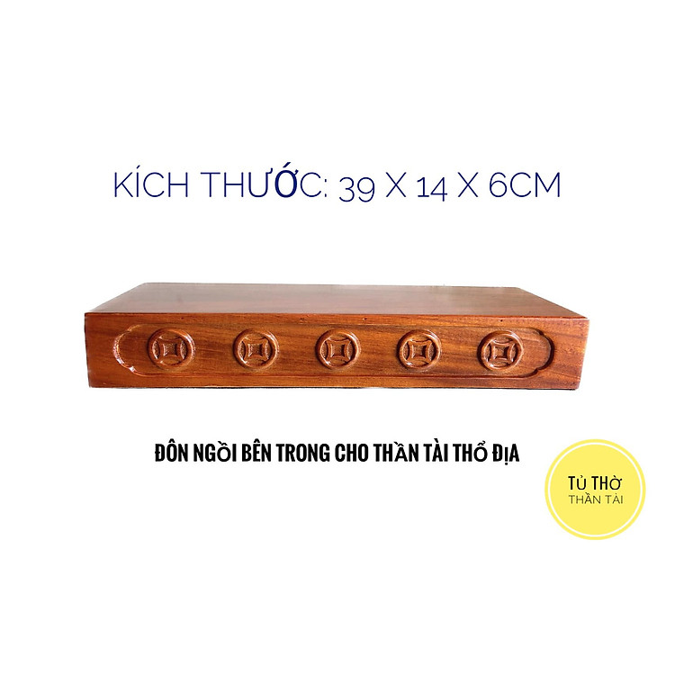 Bệ kê đồng tiền bên trong cho thần tài thổ địa ngồi